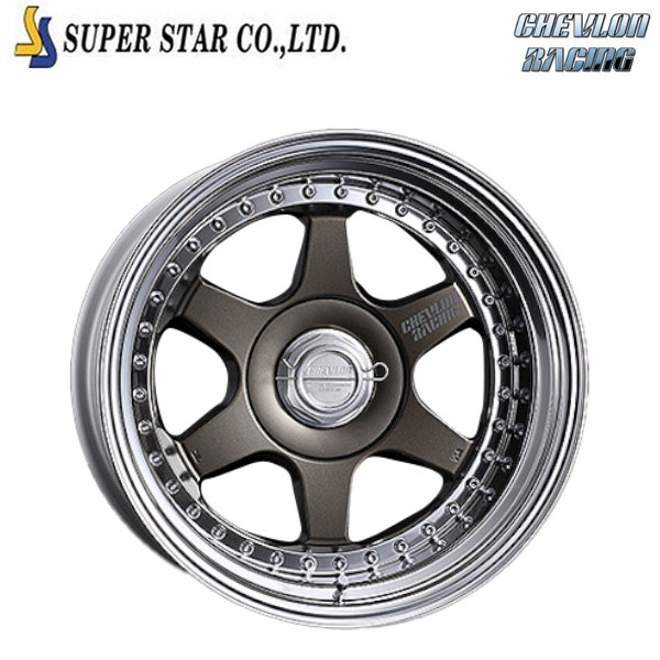 スーパースター シェブロンレーシング S1プラス オーバーヘッド MATTE BRONZE 16×7 4/114.3 新品ホイール1本