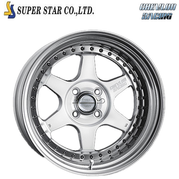 スーパースター シェブロンレーシング S1プラス アンダーヘッド WHITE 16×7 4/100 新品ホイール1本