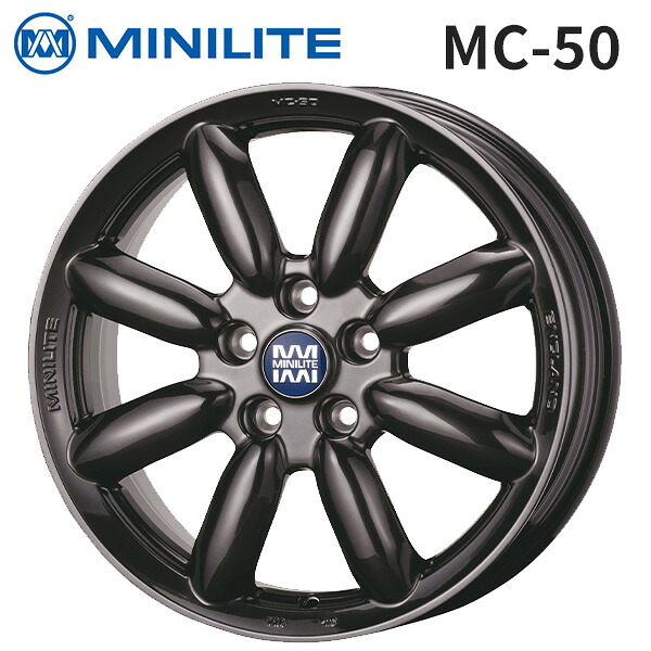 ティーエーエス ミニライト MC50 ハイパーブラック 16×6.5 +50 5/112 66.6新品ホイール1本|タイヤホイール専門店コニシタイヤ