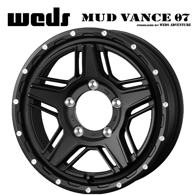 ウェッズ マッドヴァンス07 FULL MAT BLACK 15×6 ±0 5/139.7 110.5新品ホイール1本|タイヤホイール専門店コニシタイヤ
