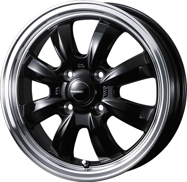 ウェッズ グラフト S8 ブラック/リムポリッシュ 14&times;4.5 +45 4/100 73新品ホイール1本｜タイヤホイール専門店コニシタイヤ