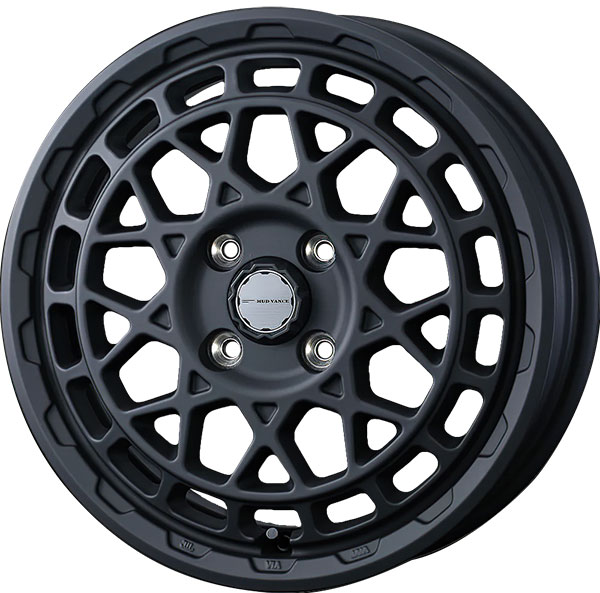 ウェッズ マッドヴァンス X タイプF フルマットブラック 14&times;4.5 +45 4/100 73新品ホイール1本｜タイヤホイール専門店コニシタイヤ