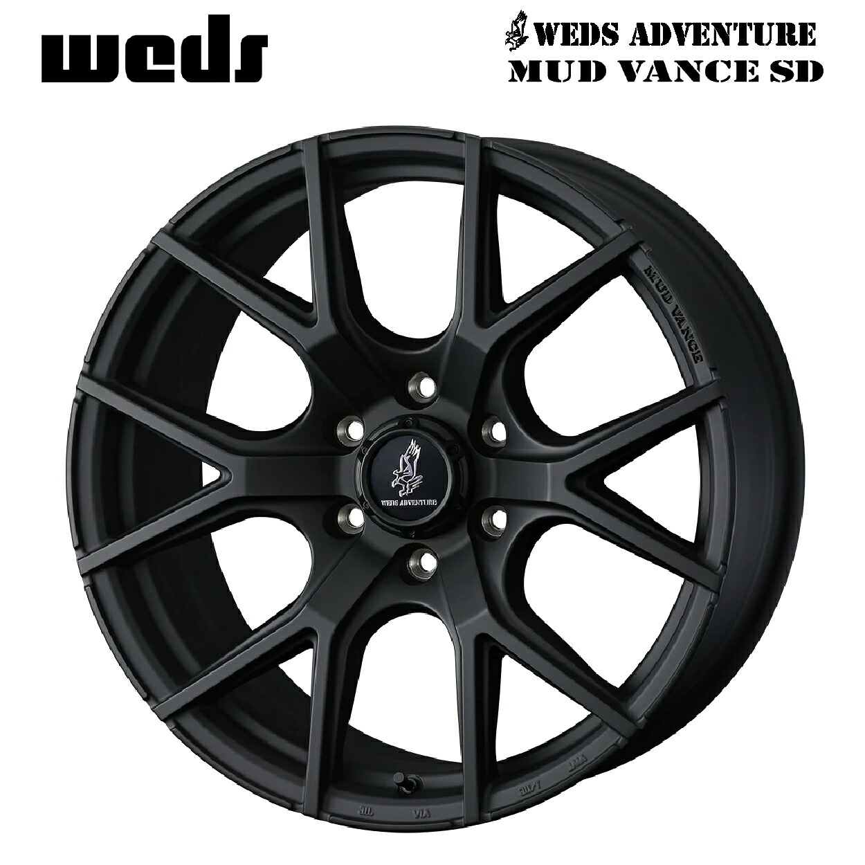 ウェッズ マッドヴァンス SD FMBK 18×8 +20 6/139.7 106新品ホイール1本|タイヤホイール専門店コニシタイヤ