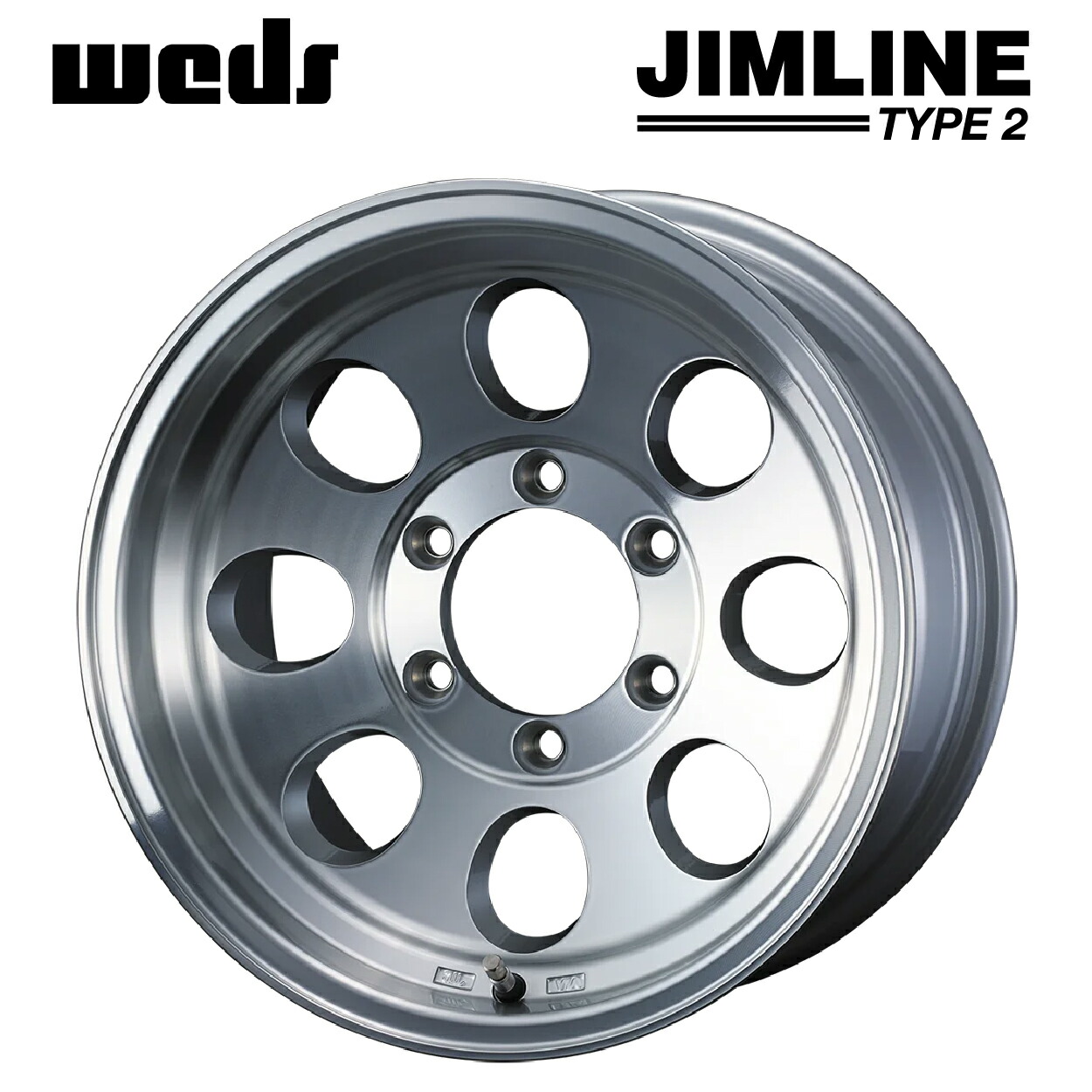 ウェッズ ジムライン タイプ2 POL 15&times;8 -28 6/139.7 110.5新品ホイール1本｜タイヤホイール専門店コニシタイヤ