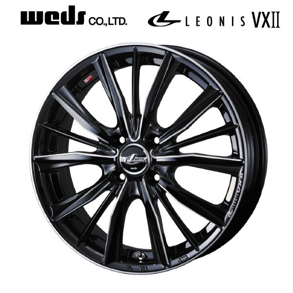 在庫有 ウェッズ レオニス VX2 # BKSC 15&times;4.5 +45 4/100 65新品ホイール1本｜タイヤホイール専門店コニシタイヤ 16,576円