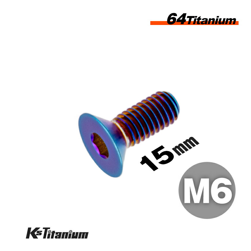 チタン六角穴付きボルト M6×40 | 2個入 M9 x 1.25 x 40 mm チタン合金 TI 円柱 六角穴付