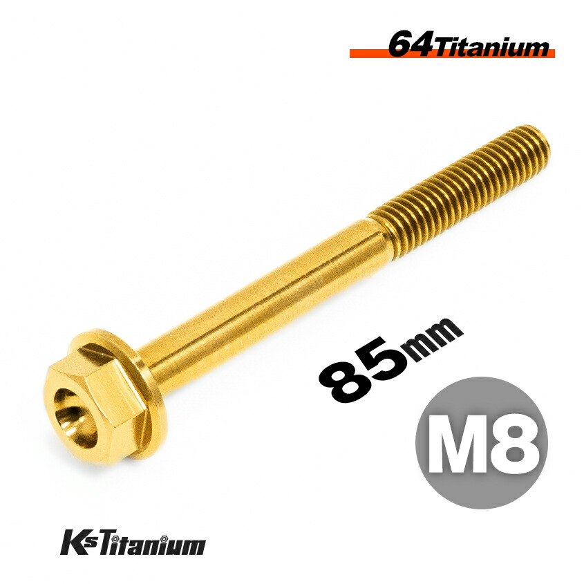楽天市場】チタンボルト M8×105 P1.25 単品 1本売り 64チタン