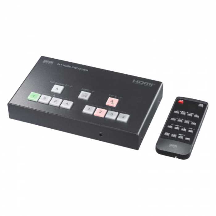4インプット1最終生産物HDMIスイッチャー（4K相応う/画面取りわける/キャプチャ役立つこと付き添い人） ≪サンワサプライ≫ SW-UHD41UVC 【離島 送りとどける不可】