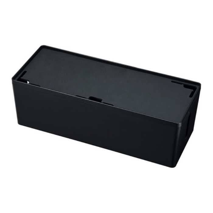 ケーブル＆タップ収納ボックス（Lサイズ・ブラック）　≪サンワサプライ≫　CB-BOXP3BKN2 【離島 発送不可】