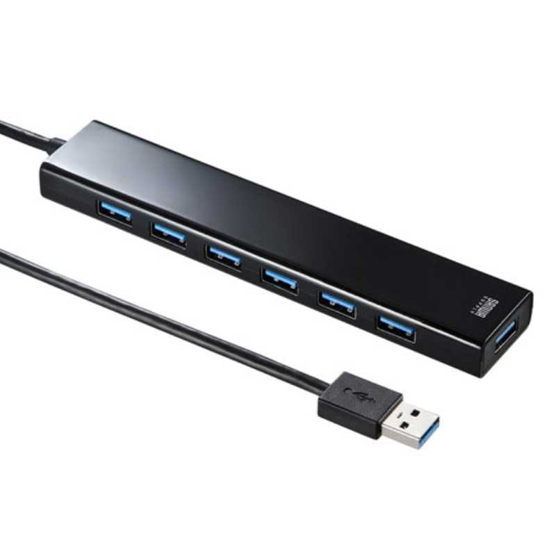 てなグッズや サンワサプライ 磁石付USB3.0 4ポートハブ USB-3H405BK