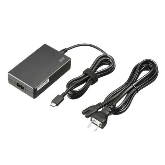 USB PD対応AC充電器（PD100W・Type-Cケーブル一体型）　≪サンワサプライ≫　ACA-PD94BK　【送料無料】【離島 発送不可】