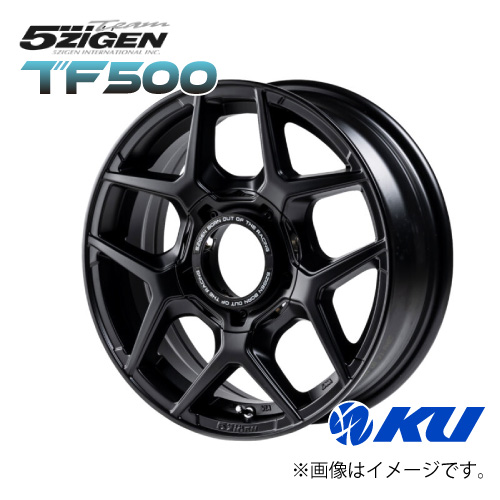 5ZIGEN TF500 XC-M size16inch&times;5.5J +20 5穴 PCD139.7 SEMI GLOSS BLACK ジムニー用 品番:XCM6552053SB｜エンジンオイル通販 KU店