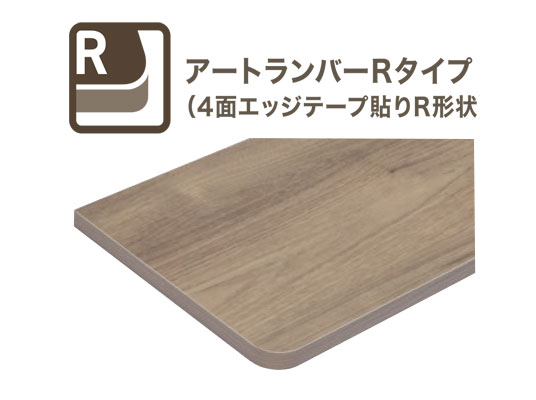 棚板　巾800mm　奥行300mm　厚み20mm　アッシュウォールナット　アートランバーRタイプ　O20-1R800-4AJ　前面R形状　南海プライウッド　【当日出荷可能】【店頭受取可】