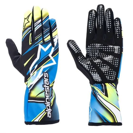 Alpinestars アルパインスターズ テック1 KレースV2カート用グローブ Colour:Corporate-Fluro Yellow/Blie/White