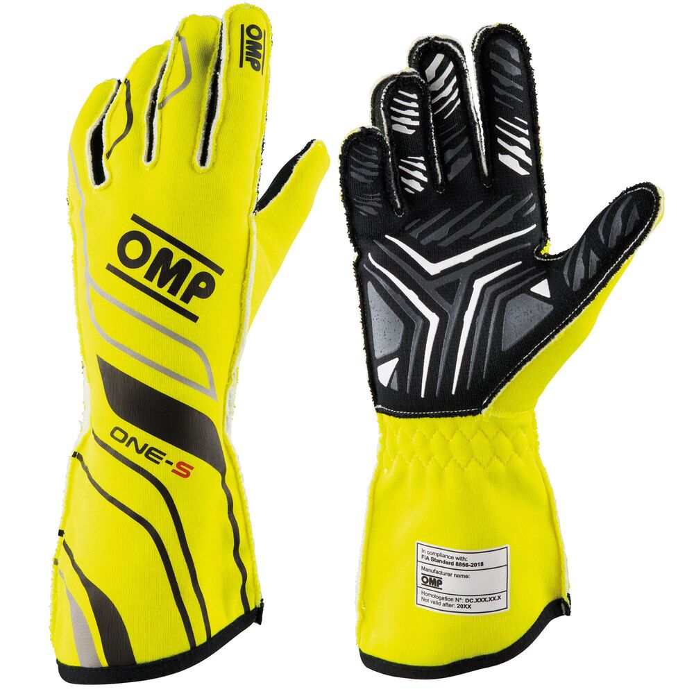 最安挑戦中 OMP オーエムピー レースグローブ ワン S ONE-S Fluro Yellow イエロー 黄色|くじらRacing