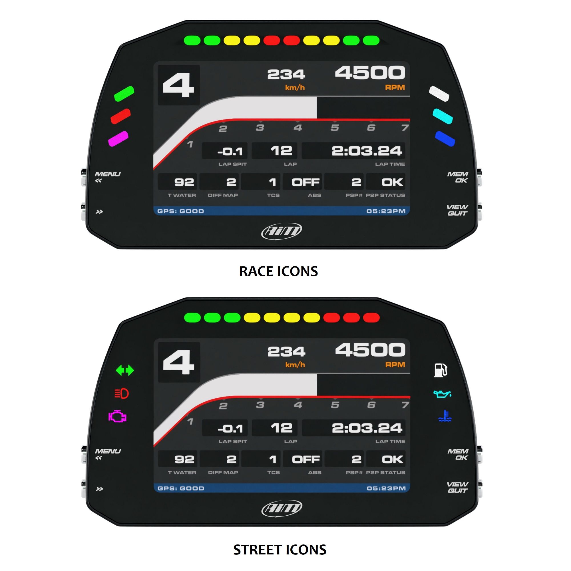 楽天市場】AIM Motorsport エーアイエム MXS 1.3 Strada ダッシュボード（5インチカラーTFTディスプレイ） :  くじらRacing