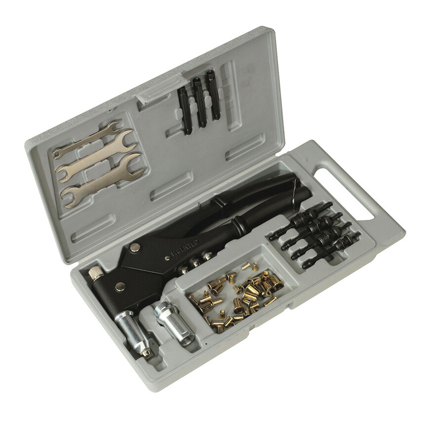Sealey 日おおい中毒者＆スタッドリベットキット - AK396 SEALEY BLIND NUT \u0026 STUD RIVETING KIT - AK396