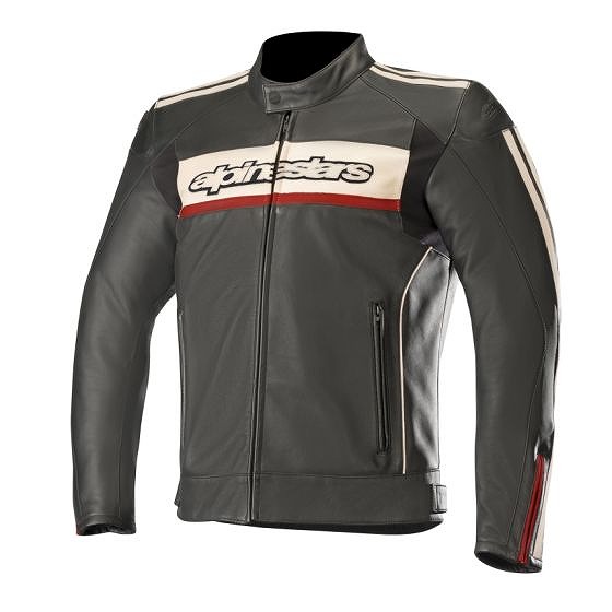 Alpinestars アルパインスターズ Dyno v2レザーオートバイジャケット Black / Stone / Red