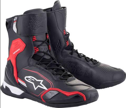 Alpinestars Superfaster オートバイの靴 カラー :ブラック/レッド/ホワイト