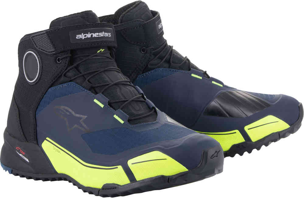 Alpinestars アルパインスターズ CR-X Drystar オートバイシューズ カラー:ブラック/ブルー/イエロー