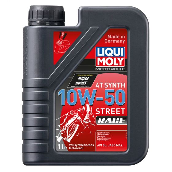 本国生産品 Liqui Moly リキモリ 4ストローク完全合成ストリートレースオイル|Oil Viscosity:10W50 【 バイク 2輪 オートバイ エンジンオイル ENGINE エンジン オイル メンテナンス 】