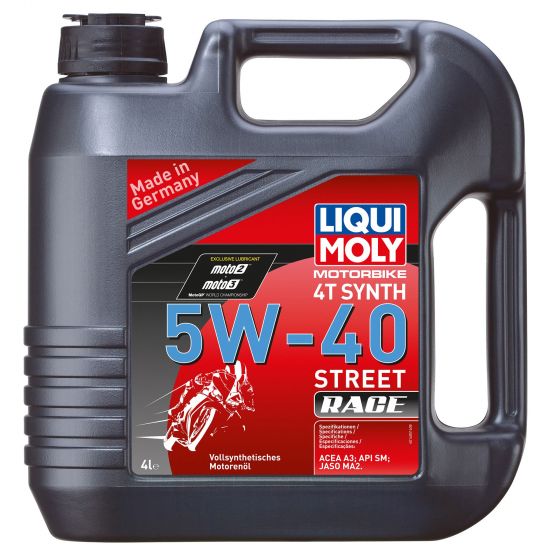 本国生産品 Liqui Moly リキモリ 4ストローク完全合成ストリートレースオイル|Oil Viscosity:5W40 【 バイク 2輪 オートバイ エンジンオイル ENGINE エンジン オイル メンテナンス 】｜くじらRacing