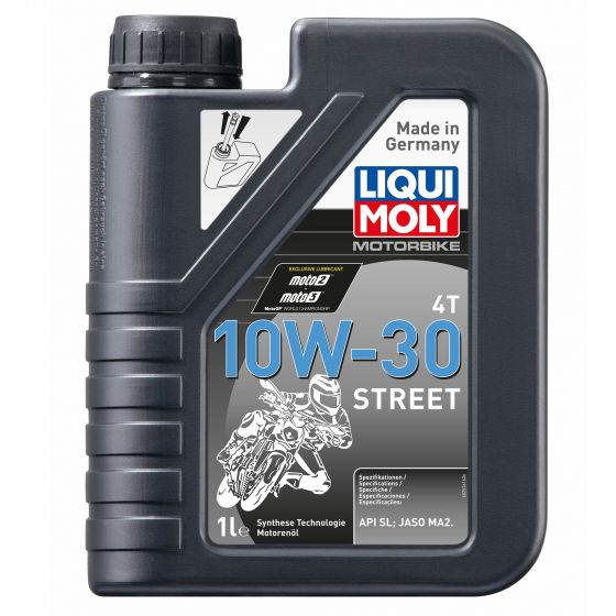 本国生産品 Liqui Moly リキモリ 4ストローク半合成ストリートオイル|Oil Viscosity:10W30 【 バイク 2輪 オートバイ エンジンオイル ENGINE エンジン オイル メンテナンス 】|くじらRacing