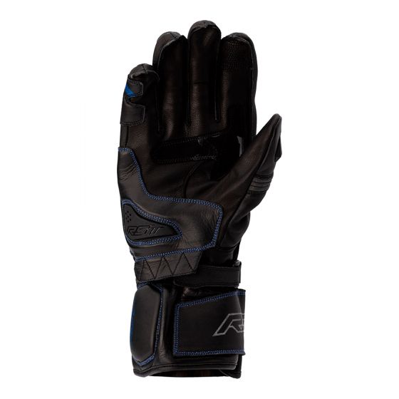 RST 3033 S1レザーモーターサイクルグローブ|Colour Black / Grey / Neon Blue