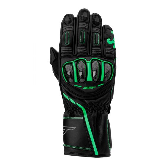 RST 3033 S1レザーモーターサイクルグローブ|Colour Black / Grey / Neon Green|くじらRacing