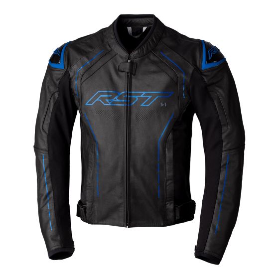RST 2977 S1 レザーモーターサイクルジャケット Colour Black / Grey / Neon Blue 【 バイク 2輪 ジャケット かっこいい お洒落 モーターサイクル オートバイ 】