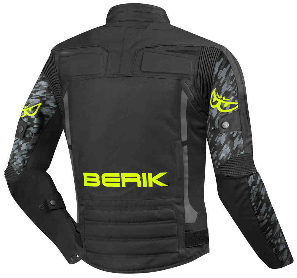 Berik ベリック Camo Street 防水オートバイテキスタイルジャケット|カラー:ブラック/イエロー