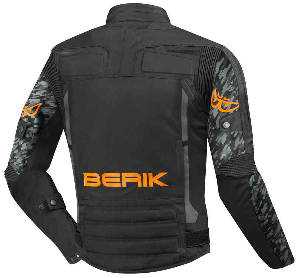 Berik ベリック Camo Street 防水オートバイテキスタイルジャケット|カラー:ブラック/オレンジ