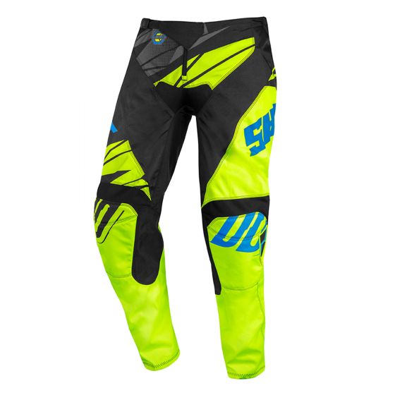 Shot ショット 2020子供の子供たちのDevo Ventury Motocross Pant Colour Black / Cyan / Neon Yellow 【 モトクロス Motocross MX オフロード ツーリング オートバイ パンツ pants 】 12,885円