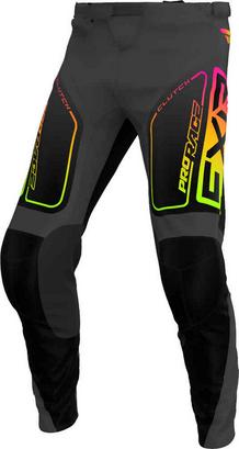 FXR Clutch 2024 Youth モトクロスパンツ カラー:ブラック/ネオン