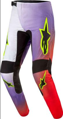 Alpinestars アルパインスターズ Fluid Lucent モトクロスパンツ カラー:ブラック/レッド/パープル