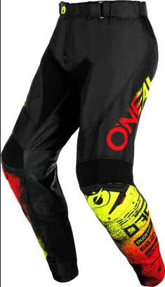 Oneal Mayhem Scarz モトクロスパンツ カラー:ブラック/イエロー/レッド｜くじらRacing