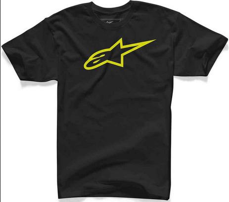 Alpinestars アルパインスターズ Ageless Classic T シャツ カラー:ブラック/イエロー｜くじらRacing