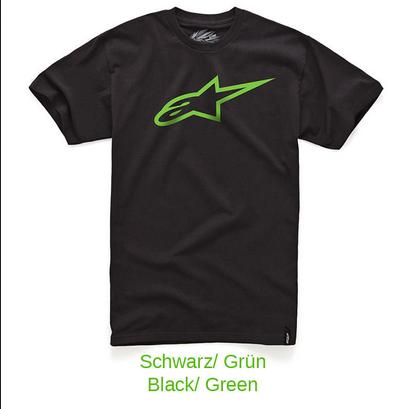 Alpinestars アルパインスターズ Ageless Classic T シャツ カラー:ブラック/グリーン｜くじらRacing