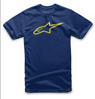 Alpinestars アルパインスターズ Ageless Classic T シャツ カラー:ダークブルー/イエロー