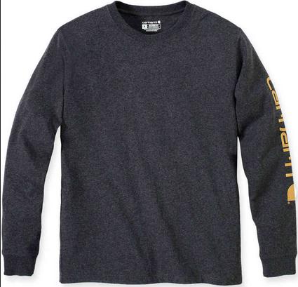 Carhartt カーハート Logo 長袖 カラー:アンスラサイト