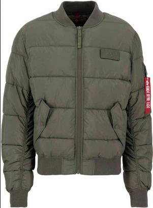 Alpha Industries アルファインダストリーズ MA-1 Puffer Bomber ジャケット カラー:グリーン｜くじらRacing
