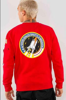 Alpha Industries アルファインダストリーズ Space Shuttle スウェット シャツ カラー:レッド