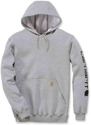 Carhartt カーハート Midweight Sleeve Logo パーカー カラー:メランジュグレー｜くじらRacing