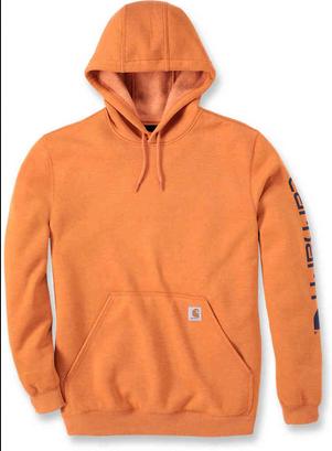 Carhartt カーハート Midweight Sleeve Logo パーカー カラー:オレンジ/ブラック