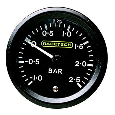 Racetech ターボ ブースト ゲージ - メカニカル 【 データ 計測器 ドライバー 補助 モータースポーツ 車 4輪 サーキット ケーブル 】|くじらRacing