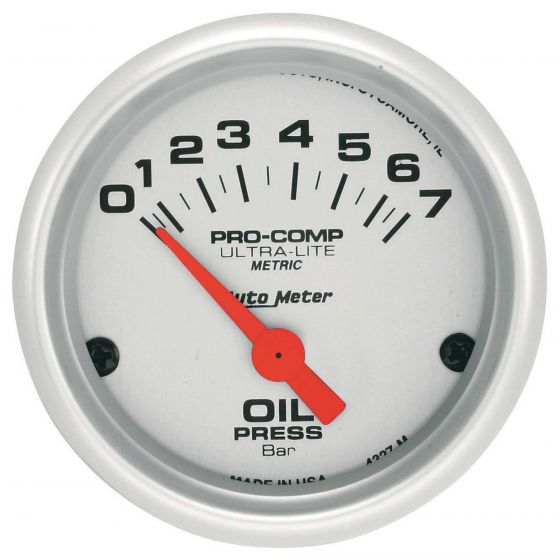 Auto Meter オートメーター 油圧（バー）Pro Comp Ultra-Lite air Core Movement Gauge 【 データ 計測器 ドライバー 補助 モータースポーツ 車 4輪 サーキット ケーブル 】｜くじらRacing