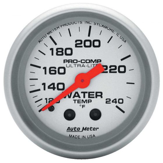 Auto Meter オートメーター 水温52mmメカニカルPro Comp Ultraliteゲージ 【 データ 計測器 ドライバー 補助 モータースポーツ 車 4輪 サーキット ケーブル 】｜くじらRacing