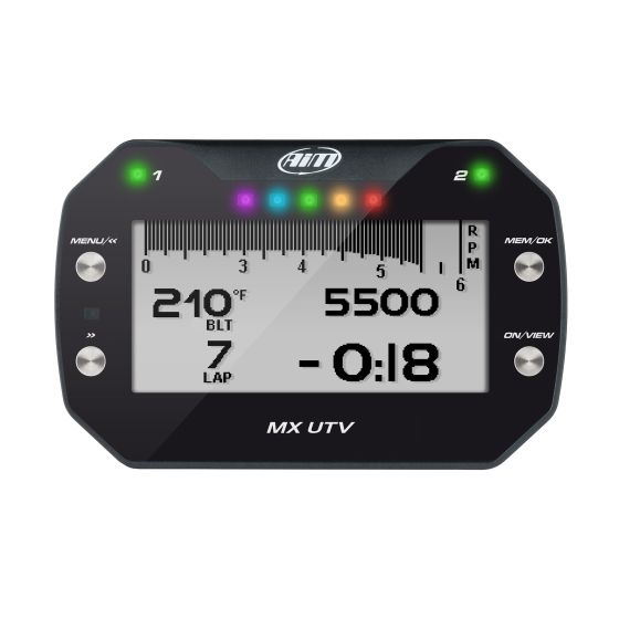 AIM Motorsport エーアイエム ベルト温度センサー付きMX UTVダッシュロガー 【 データ 計測器 ドライバー ダッシュディスプレイ ダッシュロガー データロガー モータースポーツ 車 4輪 サーキット ケーブル 】｜くじらRacing