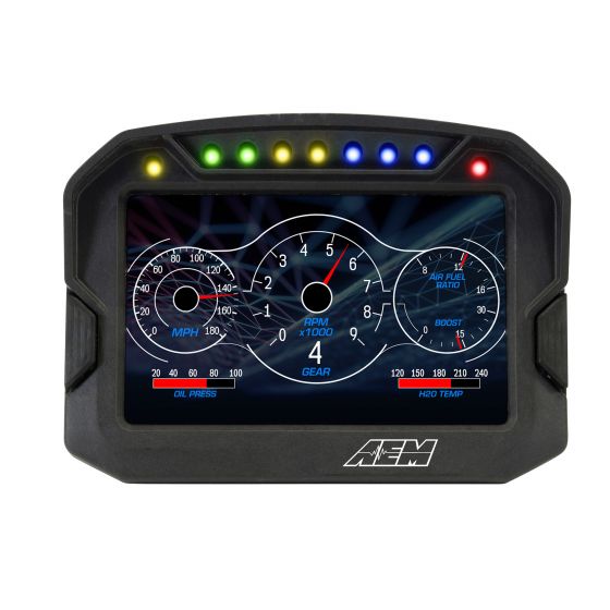 AEM Electronics CD-5 データロギング機能付きカーボンデジタルダッシュディスプレイ 【 データ 計測器 ドライバー ダッシュディスプレイ ダッシュロガー データロガー モータースポーツ 車 4輪 サーキット ケーブル 】|くじらRacing