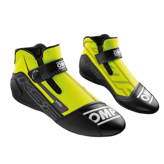 OMP オーエムピー KS-2カートブーツ シューズ Fluro Yellow/Black イエロー/ブラック｜くじらRacing